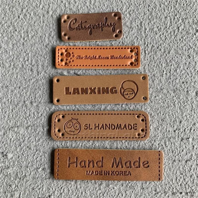 custom leather tags